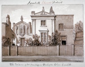 De residentie van de heer Armitage in Penlington Place, Lambeth, Londen, 1828 door John Chessell Buckler