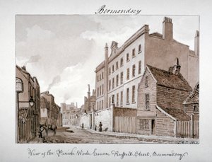 Parochie Werkhuis, Tannerstraat, Bermondsey, Londen door John Chessell Buckler