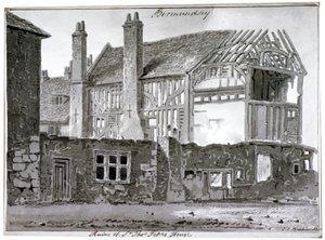 Resten van het huis van Thomas Pope, Mill Lane, Bermondsey, Londen
