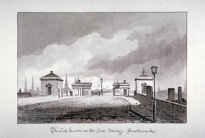 Tolhuizen op Southwark Bridge, Londen, 1827