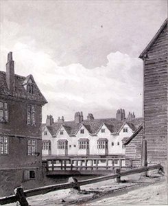 Uitzicht op de Folly bij Dockhead, Bermondsey door John Chessell Buckler