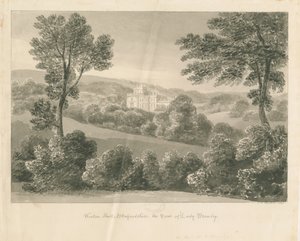 Wootton Lodge: sepia tekening, 1841