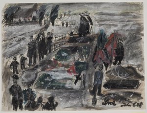 Begrafenis in de winter door John Christensen
