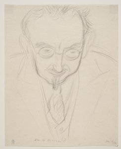 De geograaf, Professor G. Hatt. Borstbeeld en face. door John Christensen