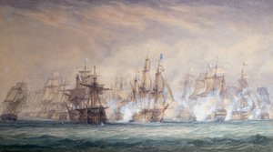 De Slag bij de Saintes door John Christian Schetky