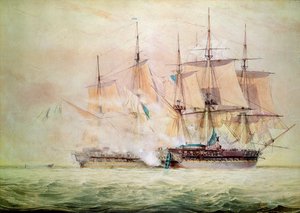 Aan boord van de Chesapeake door John Christian Schetsky