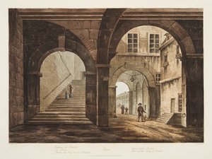 Interieur van de Chatelet, deel van de kade van Feraille, illustratie uit Versailles, Parijs en Saint Denis, uitgegeven 1809