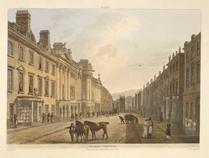 Milsom straat, Bath, geïllustreerd door een reeks afbeeldingen, van de tekeningen van J. C. Nattes; met beschrijvingen bij elke plaat. John Claude Nattes 1806