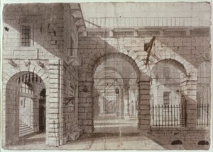 Binnenplaats van de Newgate Gevangenis
