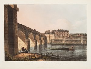 Parijs, de brug van Neuille, illustratie uit Versailles, Parijs en Saint Denis, uitgegeven 1807 door John Claude Nattes