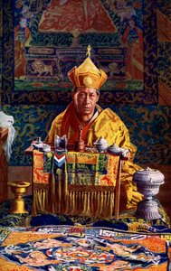 De Deb Raja, waarnemend hoofd van de Boeddhistische Kerk van Bhutan, 1922