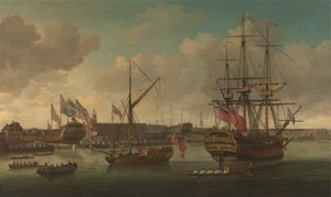 Te Water Laten bij Deptford door John Cleveley the elder