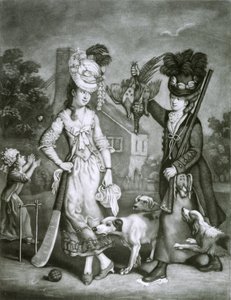 Miss Wicket en Miss Trigger, 1778 door John Collet