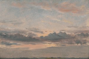 Een wolkenstudie, zonsondergang