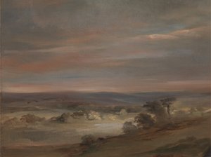 Een uitzicht op Hampstead Heath, vroege ochtend
