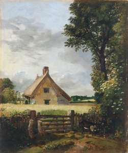 Een huisje in een korenveld door John Constable