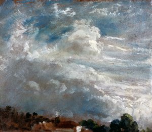 Wolkstudie: Horizon van bomen