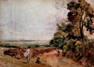 Landweg tussen East Bergholt en Flatford (1811)