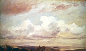 Uitgestrekt landschap door John Constable