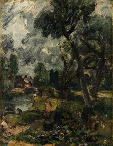 Flatford Mill vanaf de brug, ca. 1814-17 door John Constable