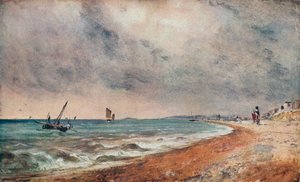 Hove Beach, met vissersboten, ca. 1824 door John Constable