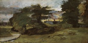 Landschap met huisjes, 1809-10