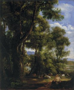 Landschap met geitenhoeder en geiten door John Constable