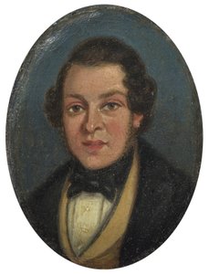 Miniatuur: Portret van Abram Constable, broer van de kunstenaar door John Constable