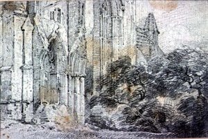 Ruïnes van een kerk door John Constable