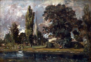 Kathedraal van Salisbury en Leadenhall vanaf de Rivier Avon door John Constable