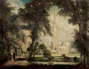 Salisbury Cathedral vanuit de tuin van de bisschop, c.1822-23 door John Constable