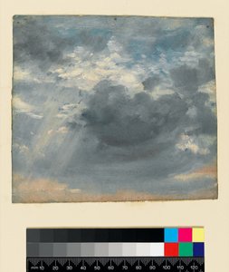 Luchtstudie met een Zonnestraal door John Constable