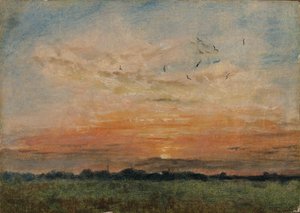 Zonsondergang door John Constable