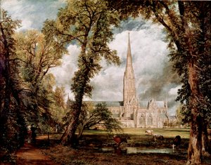 De kathedraal van Salisbury gezien vanuit de tuinen van het bisschoppelijk paleis door John Constable