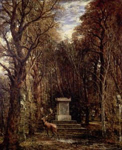 Het cenotaaf ter nagedachtenis aan Reynolds, Coleorton door John Constable