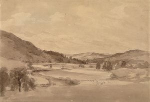 De Derwent Vallei met Chatsworth in de Verte door John Constable