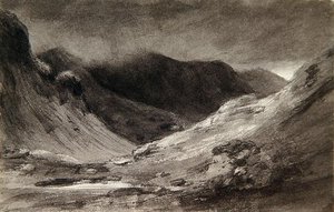 De vallei van Newlands: Een zeer stormachtige middag door John Constable
