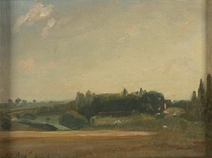 Uitzicht richting de pastorie, East Bergholt
