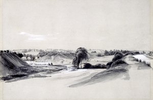 Het maken van een dijk, Bugbrooke, 10 juli 1837 door John Cooke Bourne