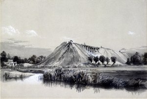 Het maken van de dijk bij Wolverton, 29 juni 1837 door John Cooke Bourne