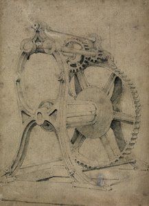 Lier of krabmechanisme voor het winden van kettingen, 1830s door John Cooke Bourne