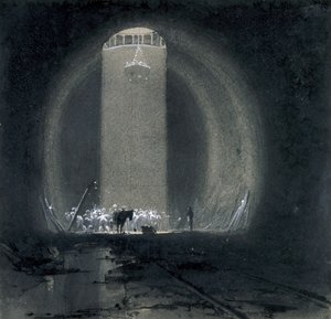 Werkschacht, Kilsby Tunnel, Northamptonshire, 8 juli 1837
