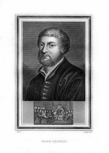 Hans Holbein de Jongere, Duitse Noordelijke Renaissance schilder, 1825 door John Corner
