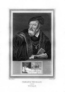 Tiziano Vecelli Titian, Italiaanse Hoogrenaissance schilder, 1825 door John Corner