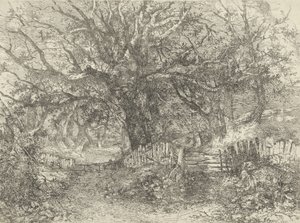 Wegscène, Trowse Hall, 1813 door John Crome