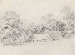 Twee Gebouwen Tussen Bomen