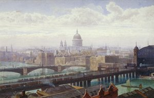 Cannon Street Railway Bridge en Southwark Bridge, Londen