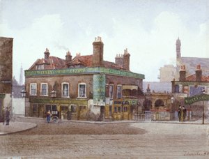 Green Gate Tavern op de kruising van City Road en Bath Street, Londen, ca. 1880