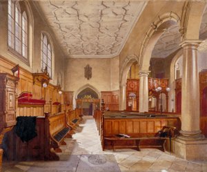 Interieur van de Kapel in Charterhouse, Londen door John Crowther