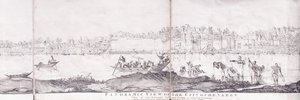 Panoramisch uitzicht op de stad Benares, 1827 door John Dalrymple